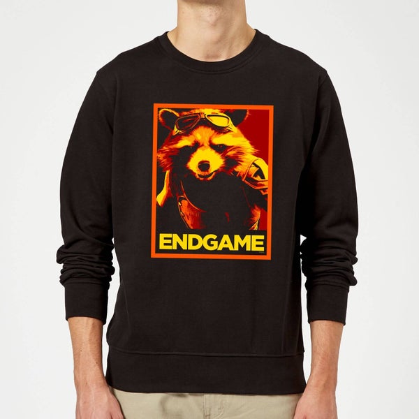 Avengers Endgame Rocket Poster Sweatshirt - Black