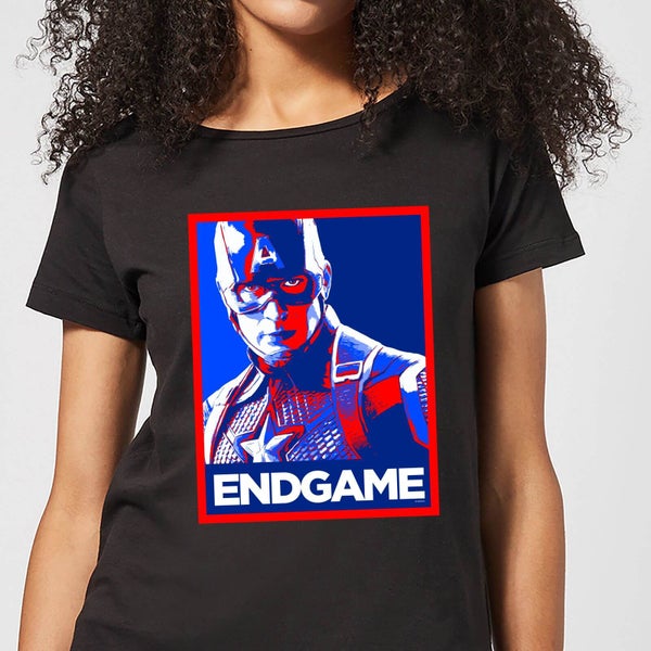 Avengers: Endgame Captain America Poster dames t-shirt - Zwart