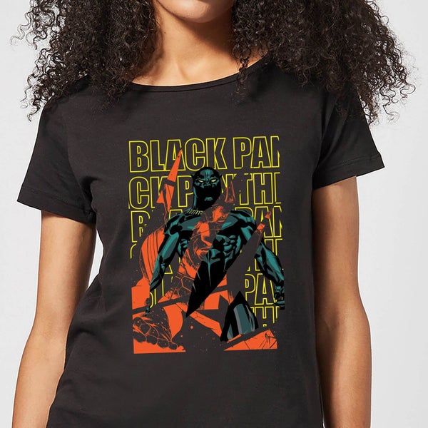 Marvel Avengers Black Panther Collage Women's T-Shirt - Black