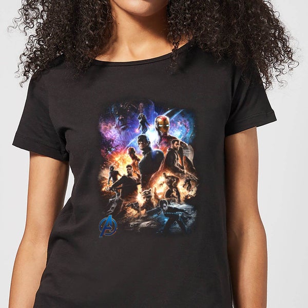 Avengers Endgame Character Montage Women's T-Shirt - Black