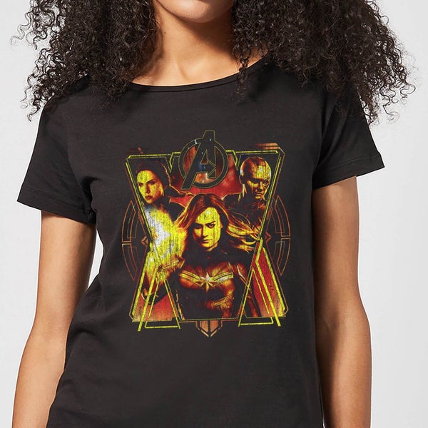 Avengers: Endgame Distressed Sunburst dames t-shirt - Zwart
