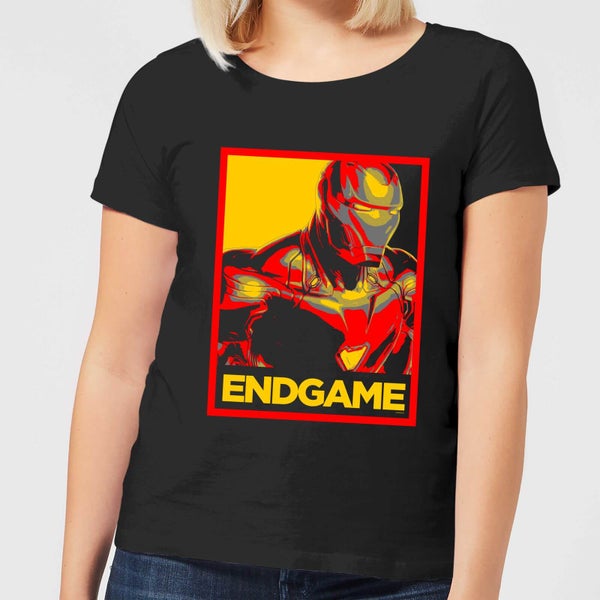 Avengers Endgame Iron Man Poster Women's T-Shirt - Black