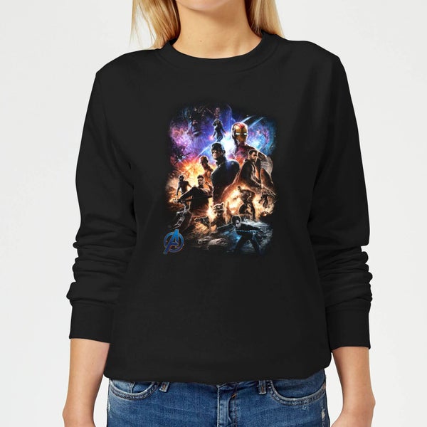 Avengers Endgame Character Montage Women's Sweatshirt - Black
