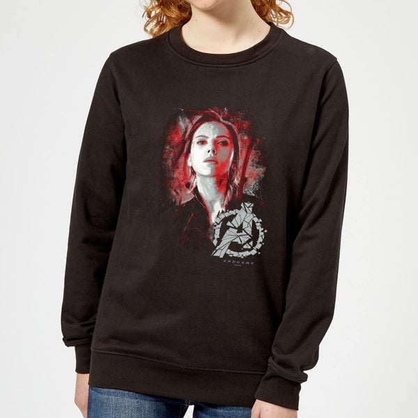 Avengers Endgame Schwarz Widow Brushed Damen Sweatshirt - Schwarz