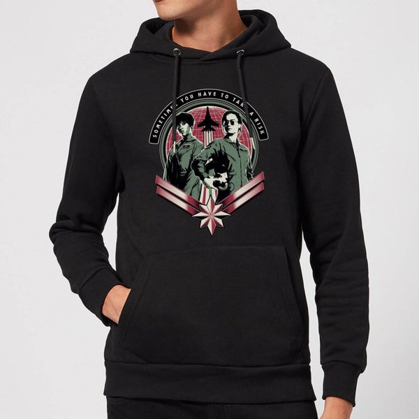 Captain Marvel Take A Risk Hoodie - Black