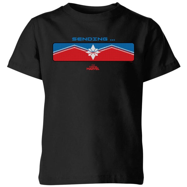 Captain Marvel Sending kinder t-shirt - Zwart