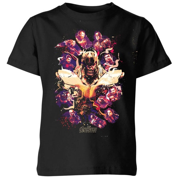 Avengers Endgame Splatter Kids' T-Shirt - Black
