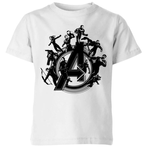 Avengers Endgame Hero Circle Kids' T-Shirt - White