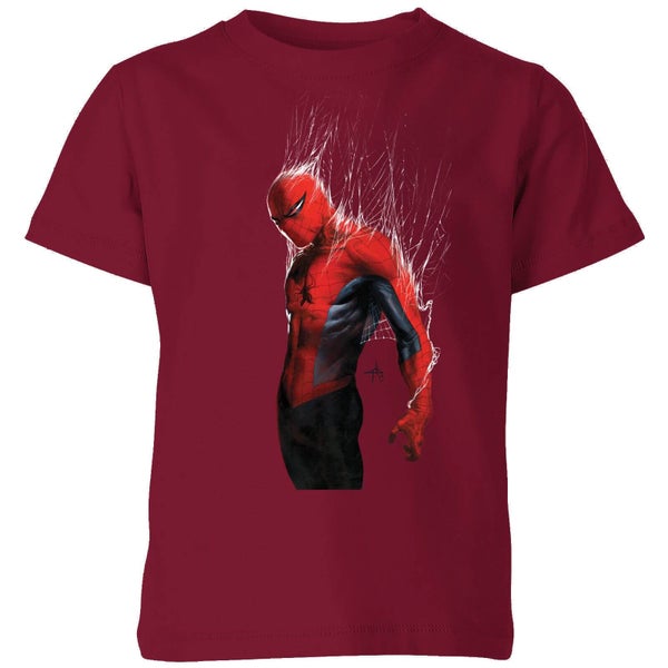 Marvel Spider-man Web Wrap Kids' T-Shirt - Burgundy