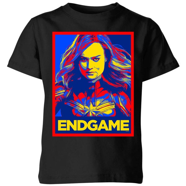 Avengers: Endgame Captain Marvel Poster kinder t-shirt - Zwart