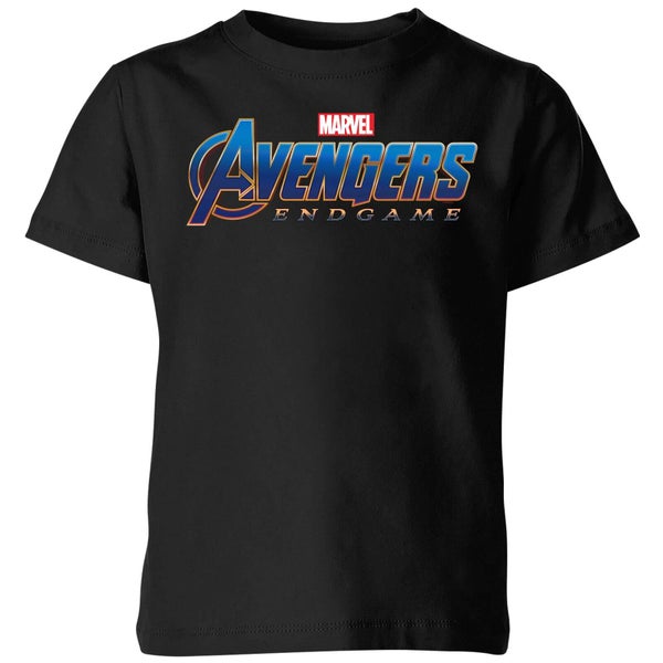 Avengers Endgame Logo Kids' T-Shirt - Schwarz