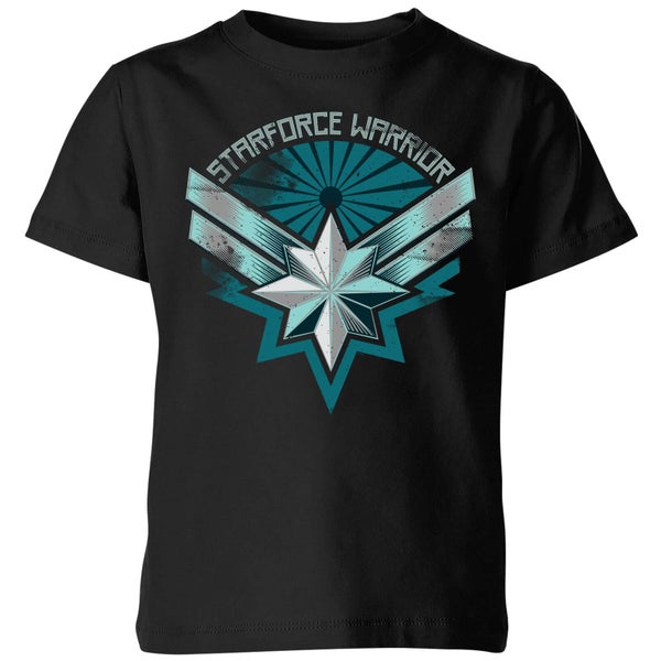 Captain Marvel Starforce Warrior Kids' T-Shirt - Black