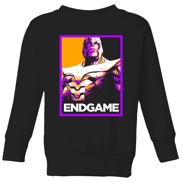 Avengers Endgame Thanos Poster Kids' Sweatshirt - Black
