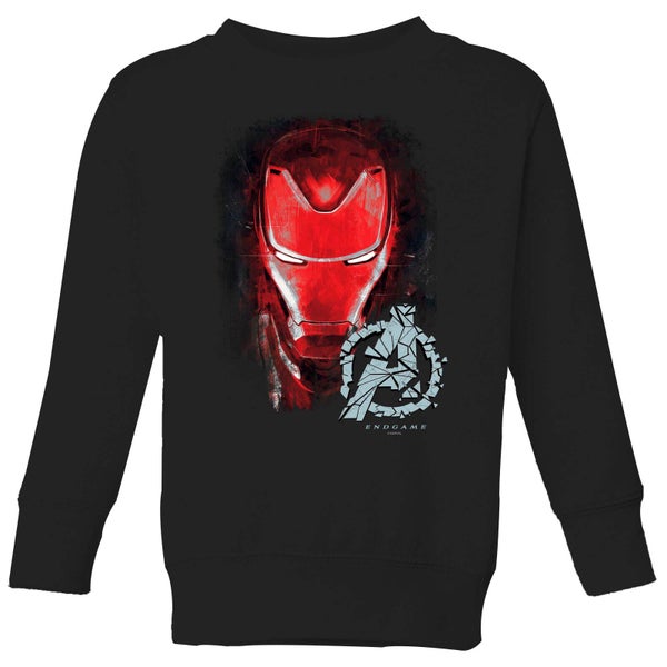 Sweat-shirt Avengers Endgame Iron Man Brushed - Enfant - Noir