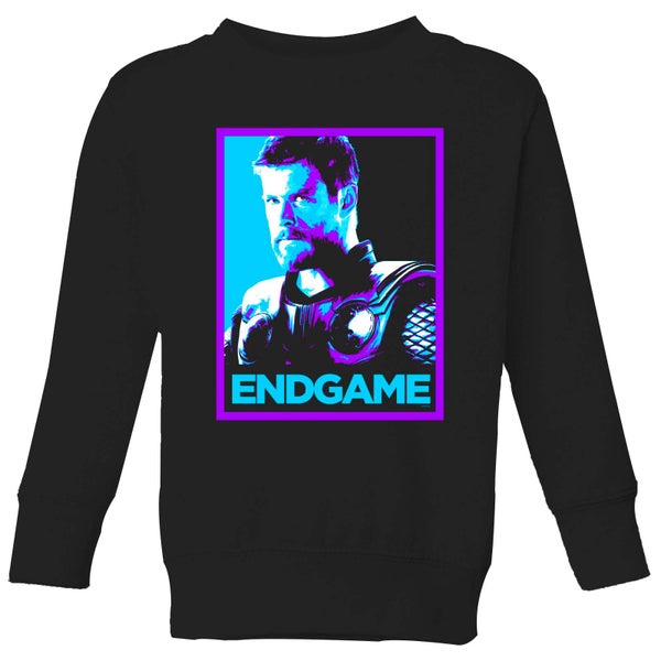 Avengers Endgame Thor Poster Kids' Sweatshirt - Black