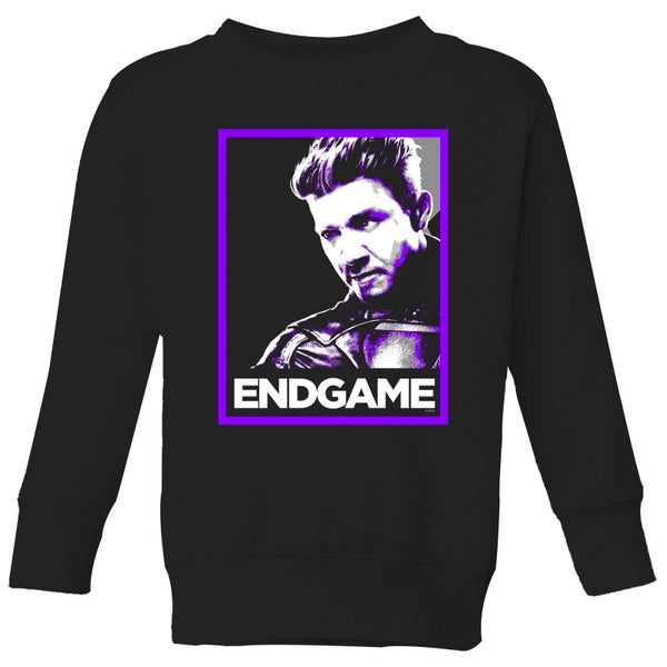 Avengers Endgame Hawkeye Poster Kids' Sweatshirt - Black