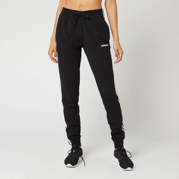 adidas Women's Essential 3 Stripe Sweatpants - Black