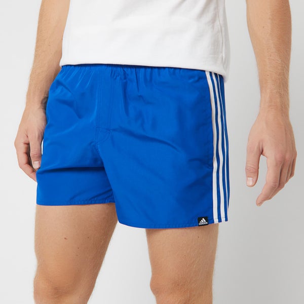 adidas Men's 3 Stripe Swim Shorts - Blue