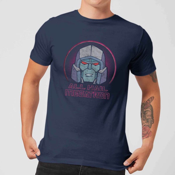 Transformers All Hail Megatron Men's T-Shirt - Navy