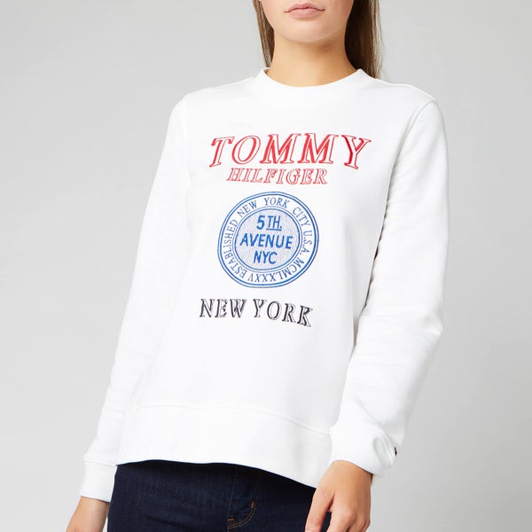 Tommy Hilfiger Women's Delia White Sweatshirt - Classic White