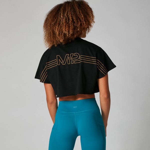 Logo Crop Top - Zwart