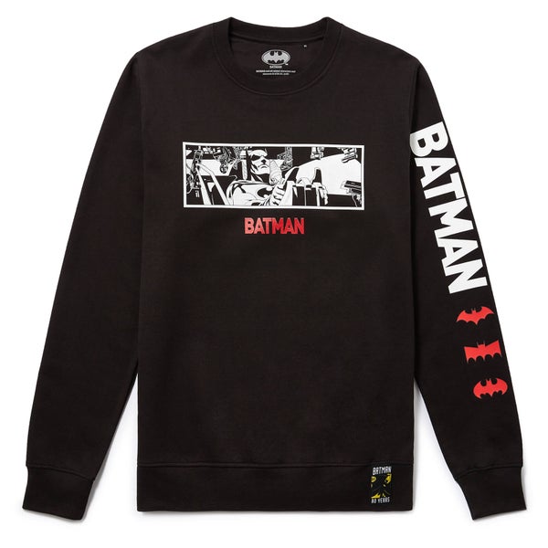 Batman 80th Anniversary Batmobile Sweatshirt - Black