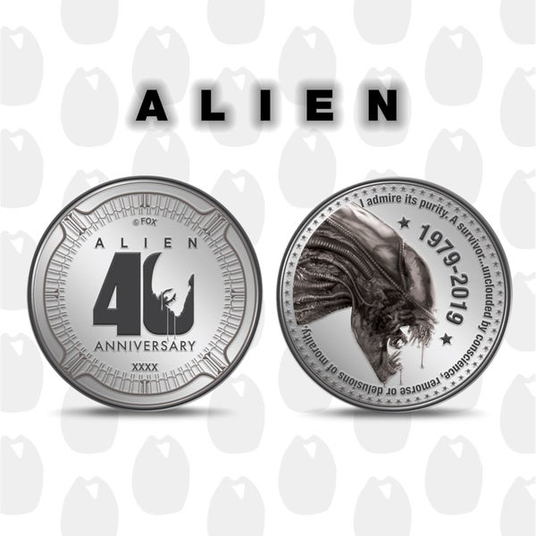 Alien '40th Anniversary' Collector's Limited Edition Coin: Silver Variant