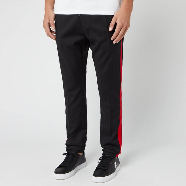 HUGO Men's Zander Drawstring Tape Pants - Black/Red