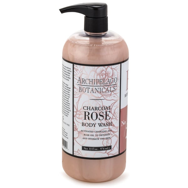 Гель для душа с экстрактом розы и углем Archipelago Botanicals Charcoal Rose Body Wash, 975 мл
