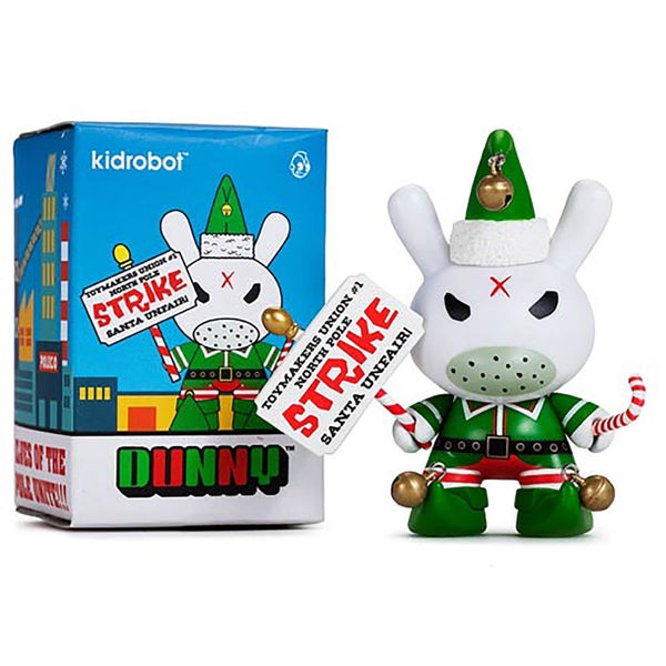 Kidrobot Dunny Grumpy Elf By Kozik - Santa Unfair Elves Of The Pole