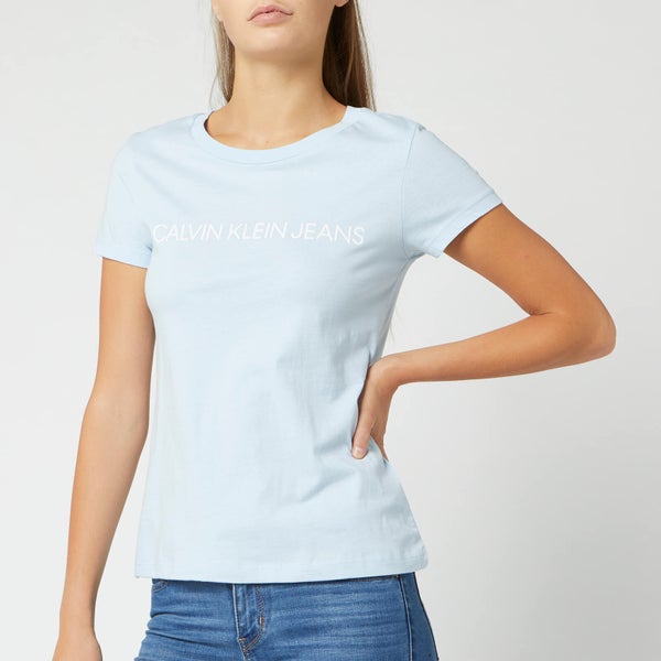 Calvin Klein Jeans Women's Institutional Logo Slim Fit T-Shirt - Skyway