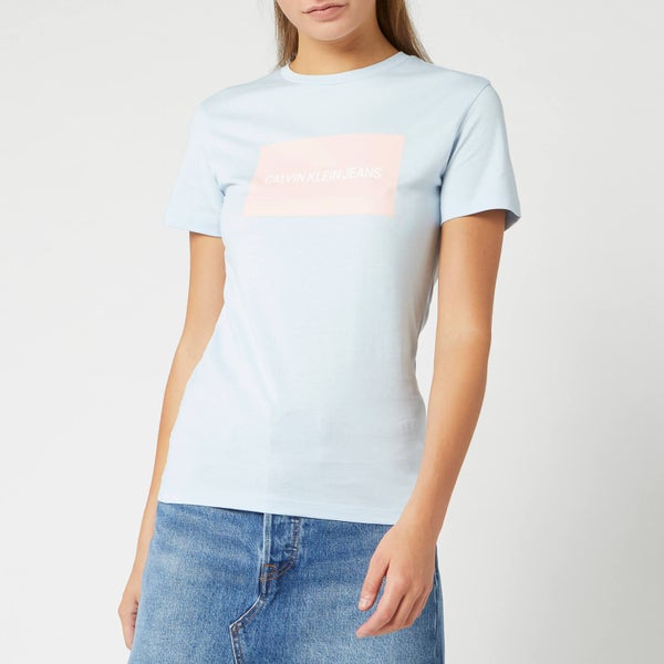 Calvin Klein Jeans Women's Institutional Box Slim Fit T-Shirt - Skyway