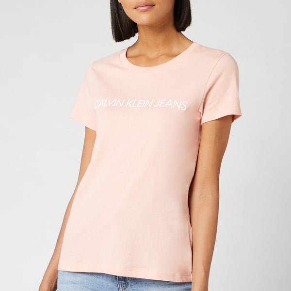 Calvin Klein Jeans Women's Institutional Logo Slim Fit T-Shirt - Blossom