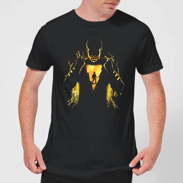 Shazam Lightning Silhouette Men's T-Shirt - Black