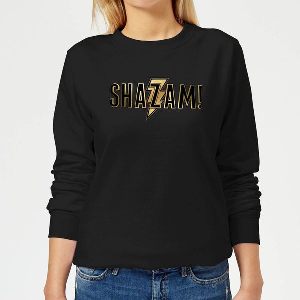 Shazam Gold Logo Women's Sweatshirt - Black