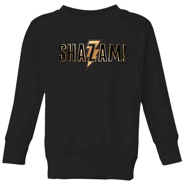 Shazam Gold Logo Kids' Sweatshirt - Black