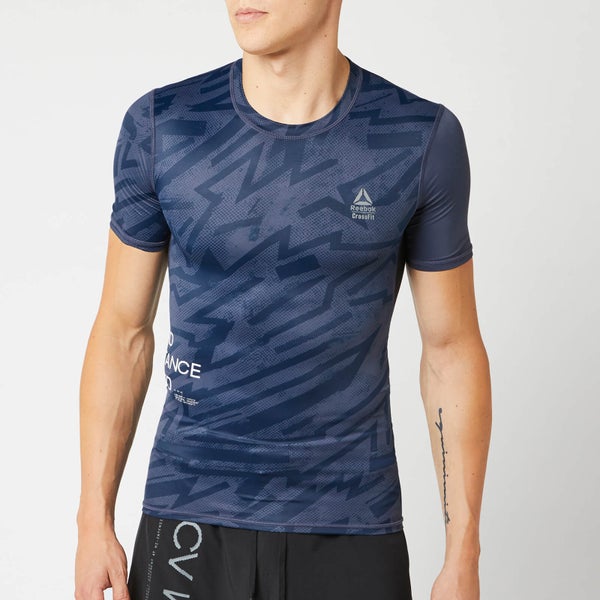 Reebok Men's CrossFit Comp Short Sleeve T-Shirt - Blue