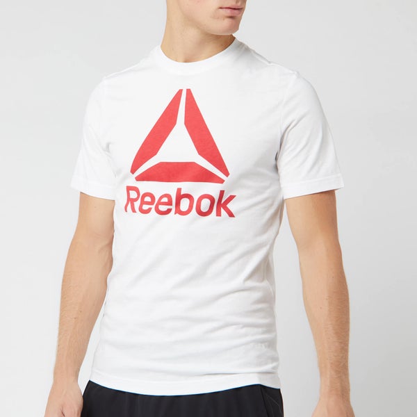 Reebok Men's Reebok Stacked Short Sleeve T-Shirt - White