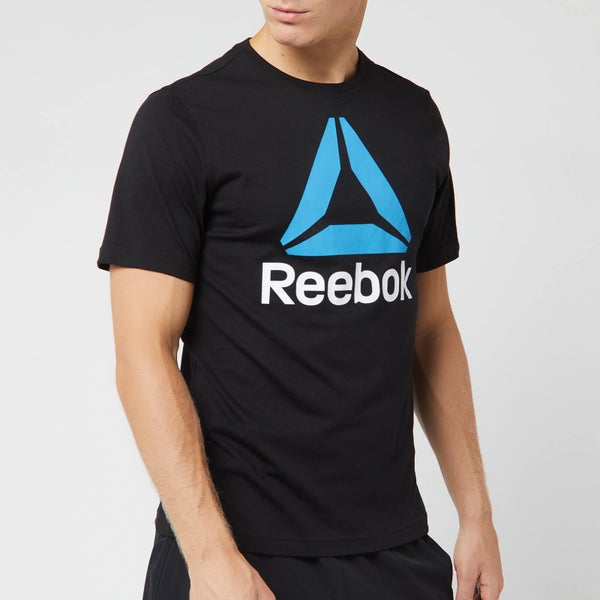 Reebok Men's Reebok Stacked Short Sleeve T-Shirt - Black