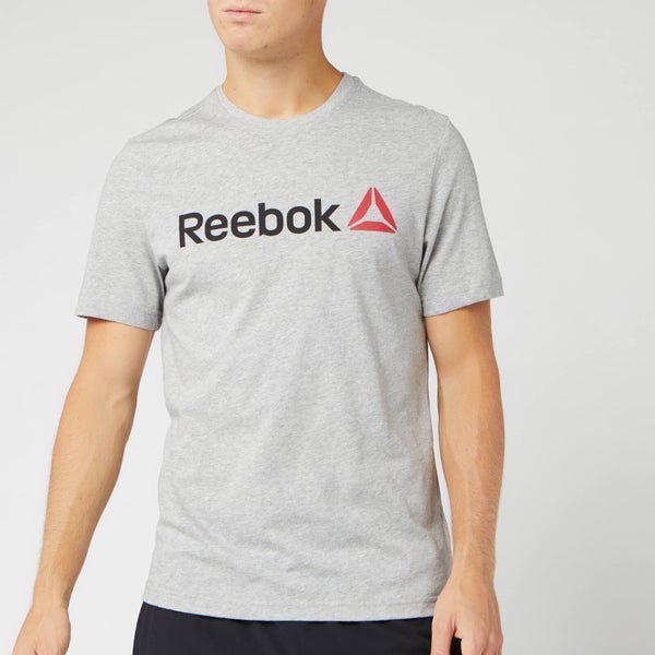 Reebok Men's Reebok Linear Read Short Sleeve T-Shirt - Grey