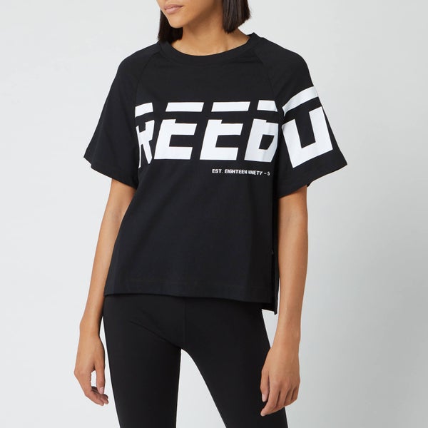Reebok Women's WOR MYT Graphic Short Sleeve T-Shirt - Black