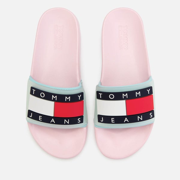 Tommy Jeans Women's Translucent Flag Pool Slide Sandals - Pink Mist
