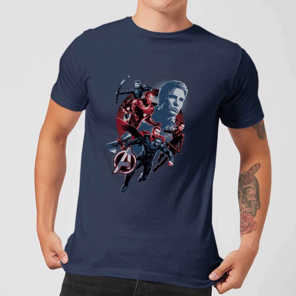 Avengers: Endgame Shield Team Herren T-Shirt - Navy Blau