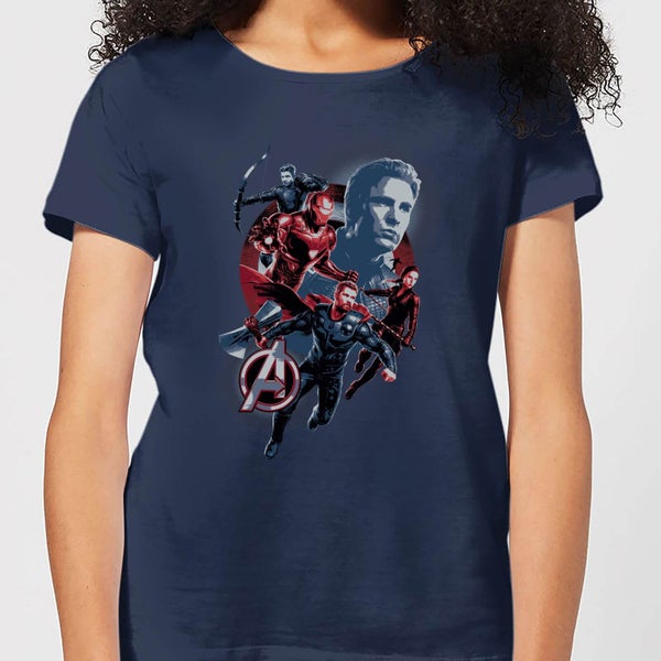 Avengers: Endgame Shield Team Damen T-Shirt - Navy Blau