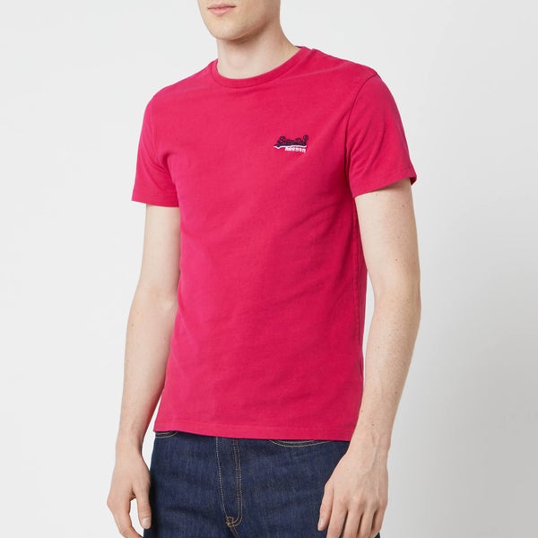 Superdry Men's Orange Label Vintage Embroidered Short Sleeve T-Shirt - Rich Raspberry
