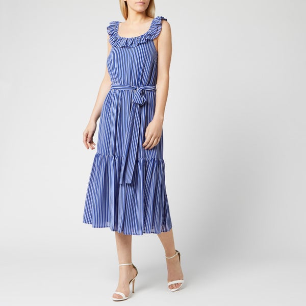 MICHAEL MICHAEL KORS Women's Mini Railroad Maxi Dress - Twilight Blue