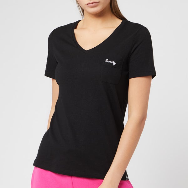Superdry Women's Ol Essential Vee T-Shirt - Jet Black