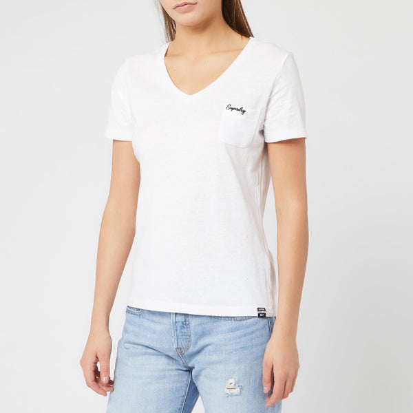 Superdry Women's Ol Essential Vee T-Shirt - Bright White