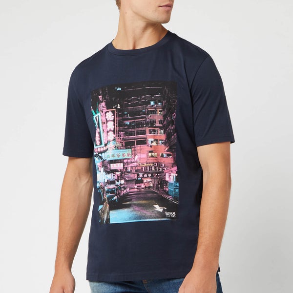 BOSS Men's Toll 1 Shanghai Print T-Shirt - Navy
