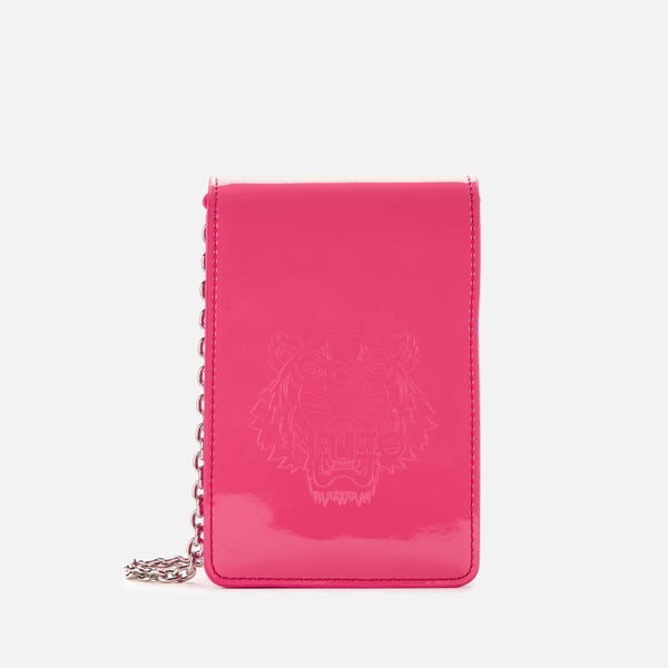 KENZO Women's Patent Tiger Cross Body Bag - Pink